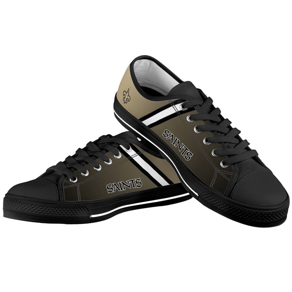 Women's New Orleans Saints Low Top Canvas Sneakers 003